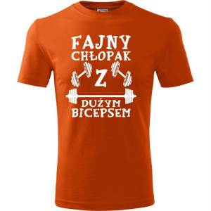 Męska koszulka - Fajny chłopak z dużym bicepsem