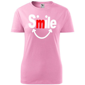 Damska koszulka taliowana - Smile