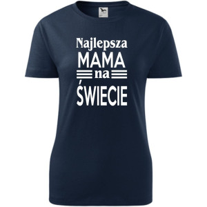 Damska koszulka taliowana - najlepsza mama na świecie