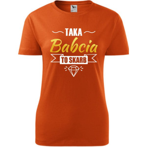 Damska koszulka - Taka babcia to skarb - t-shirt na prezent urodziny dla babci dzień babci