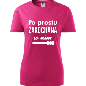 damska koszulka - po prostu zakochana w nim
