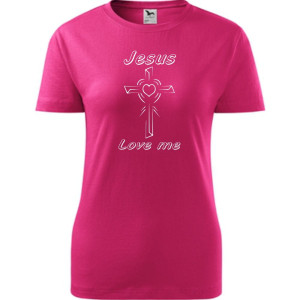 Damska koszulka taliowana - Jesus love me