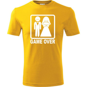 Męska koszulka - Game over 01 prezent dla pana młodego kawalerski