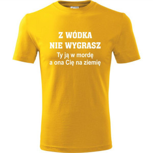 Męska koszulka - Z wódką nie wygrasz