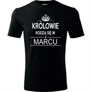 Męska koszulka - Królowie rodzą się w marcu 02