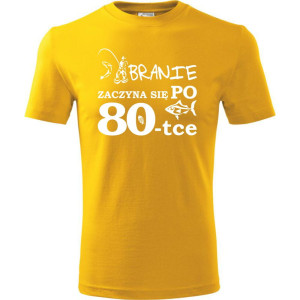 Męska koszulka - branie zaczyna się po 80 ryba