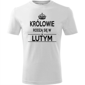 Męska koszulka - Królowie rodzą się w lutym 02