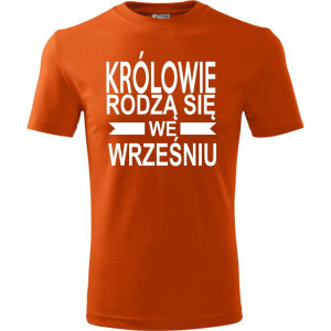 Męska koszulka - Królowie rodzą się we wrześniu 01