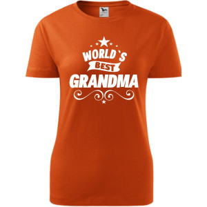 Damska koszulka - World's best Grandma.