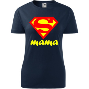 Damska koszulka taliowana - Super Mama