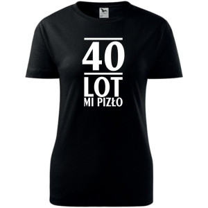 Damska koszulka taliowana - 40 lot mi pizło