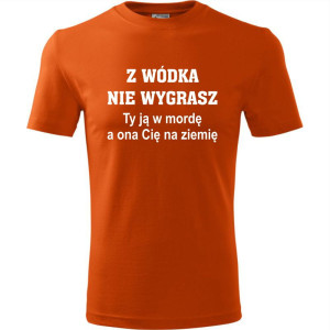 Męska koszulka - Z wódką nie wygrasz