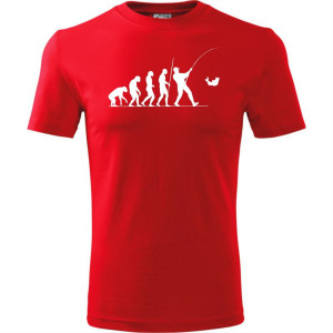 Męska koszulka dla Wędkarza - Ewolucja wędkarz - prezent najnowsza wersja t-shirt