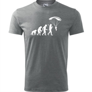 Męska koszulka dla Paralotniarza - Ewolucja latanie - t-shirt na prezent