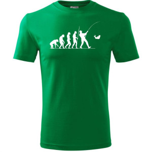 Męska koszulka dla Wędkarza - Ewolucja wędkarz - prezent najnowsza wersja t-shirt