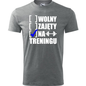 Męska koszulka Sportowa - Wolny zajęty na treningu
