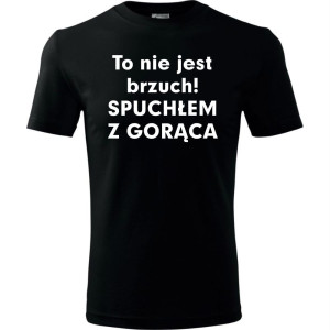 Męska koszulka - To nie jest brzuch, spuchłem z gorąca