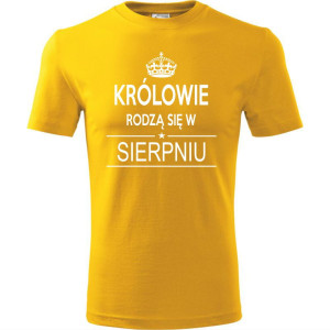 Męska koszulka - Królowie rodzą się w sierpniu 02