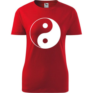 Damska koszulka taliowana - Yin-yang