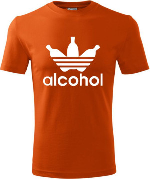 Męska koszulka - Alcohol, śmieszna i wyjątkowa. T-shirt jak znane logo ADIDAS