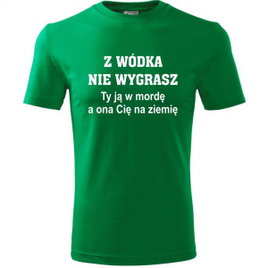 Męska koszulka - Z wódką nie wygrasz