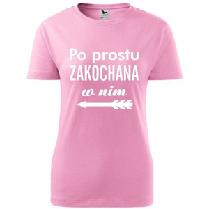 damska koszulka - po prostu zakochana w nim