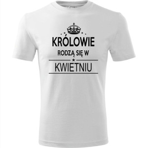 Męska koszulka - Królowie rodzą się w kwietniu 02
