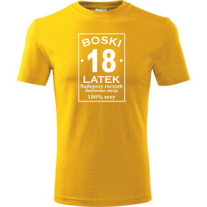 Męska koszulka - boski 18 latek