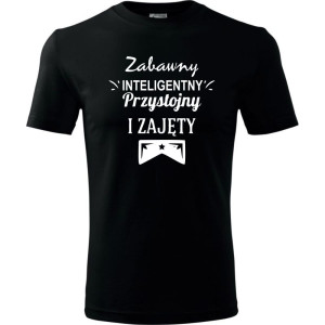 Męska koszulka - Zabawny, inteligentny i do tego zajęty