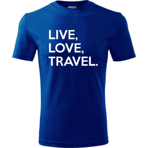 Męska koszulka Turystyczna - Live love travel