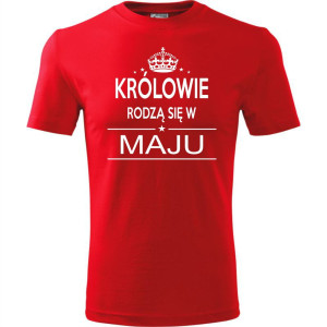 Męska koszulka - Królowie rodzą się w maju 02