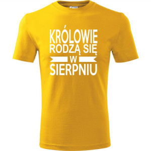 Męska koszulka - Królowie rodzą się w sierpniu 01