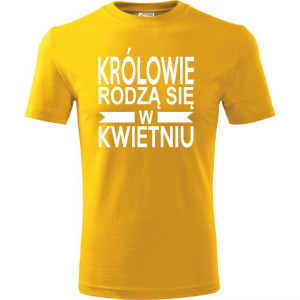 Męska koszulka - Królowie rodzą się w kwietniu 01