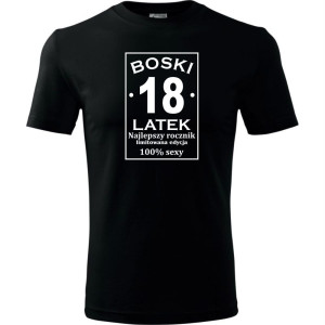 Męska koszulka - boski 18 latek