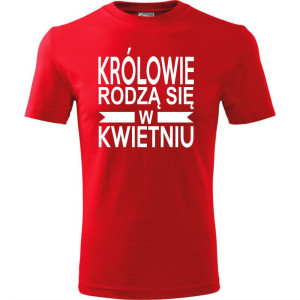 Męska koszulka - Królowie rodzą się w kwietniu 01