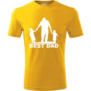 Męska koszulka - Best dad 01. Prezent dla taty na dzień ojca urodziny