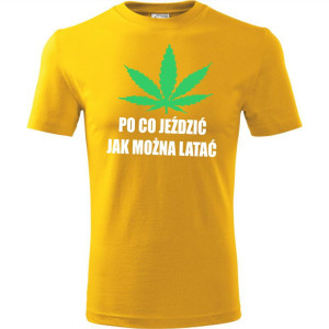 Męska koszulka - Po co jeździć jak można latać