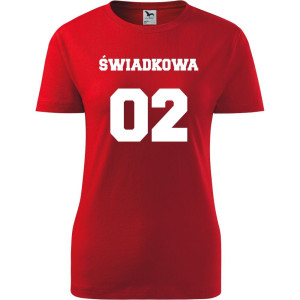Damska koszulka taliowana - Team młodej Świadkowa