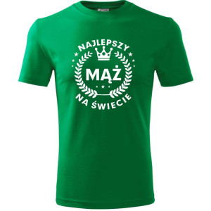Męska koszulka - Najlepszy mąż na świecie 05. Prezent dla męża na każdą okazję od S-4XL