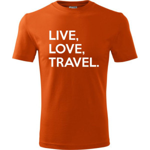 Męska koszulka Turystyczna - Live love travel