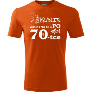 Męska koszulka - branie zaczyna się po 70 ryba