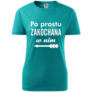 damska koszulka - po prostu zakochana w nim