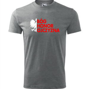 Męska koszulka - Bóg Honor Ojczyzna