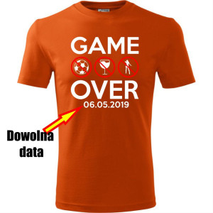 Męska koszulka - Game over + dowolna data