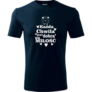 Męska koszulka - Każda chwila jest dobra na miłość