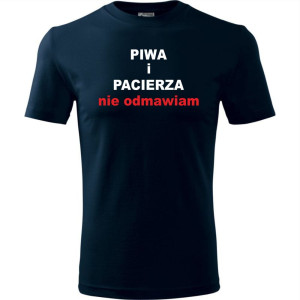 Męska koszulka - Piwa i pacierza nie odmawiam
