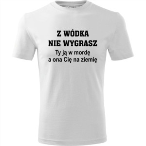 Męska koszulka - Z wódką nie wygrasz