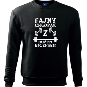 Męska bluza klasyczna - Fajny chłopak z dużym bicepsem