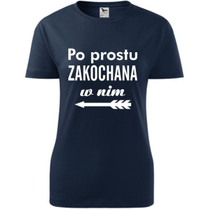 damska koszulka - po prostu zakochana w nim
