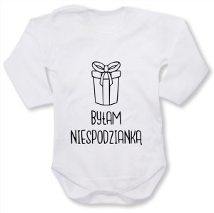 Dziecięce body z dł. rękawem - byłam niespodzianką